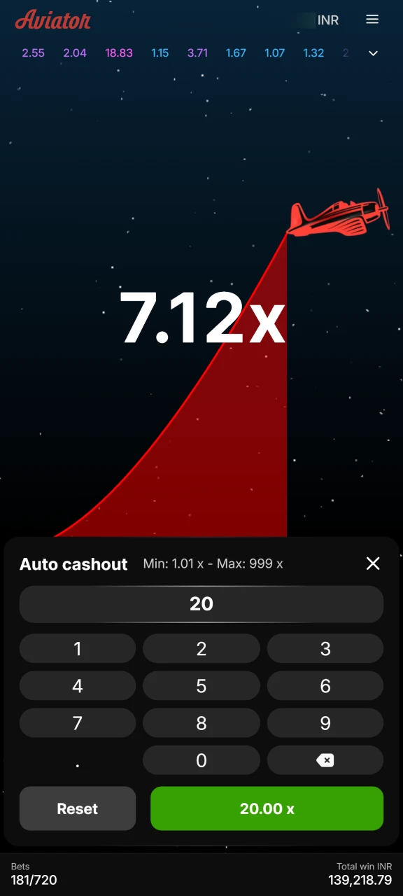 Set auto cash out in 1xBet Aviator app to withdraw bets at predefined multiplier on mobile.
