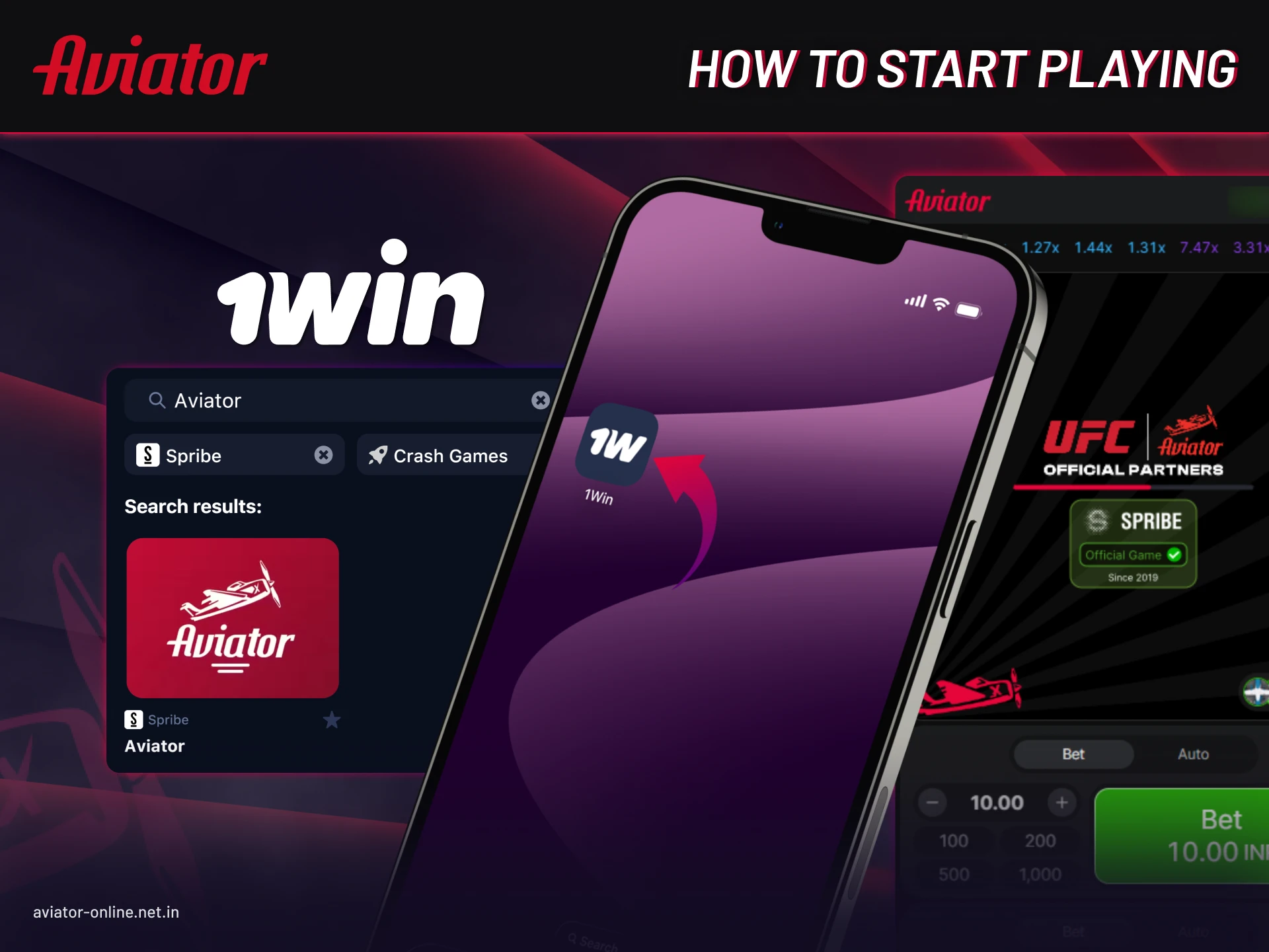 How to access and start playing 1Win Aviator game in India via Android or iOS app.