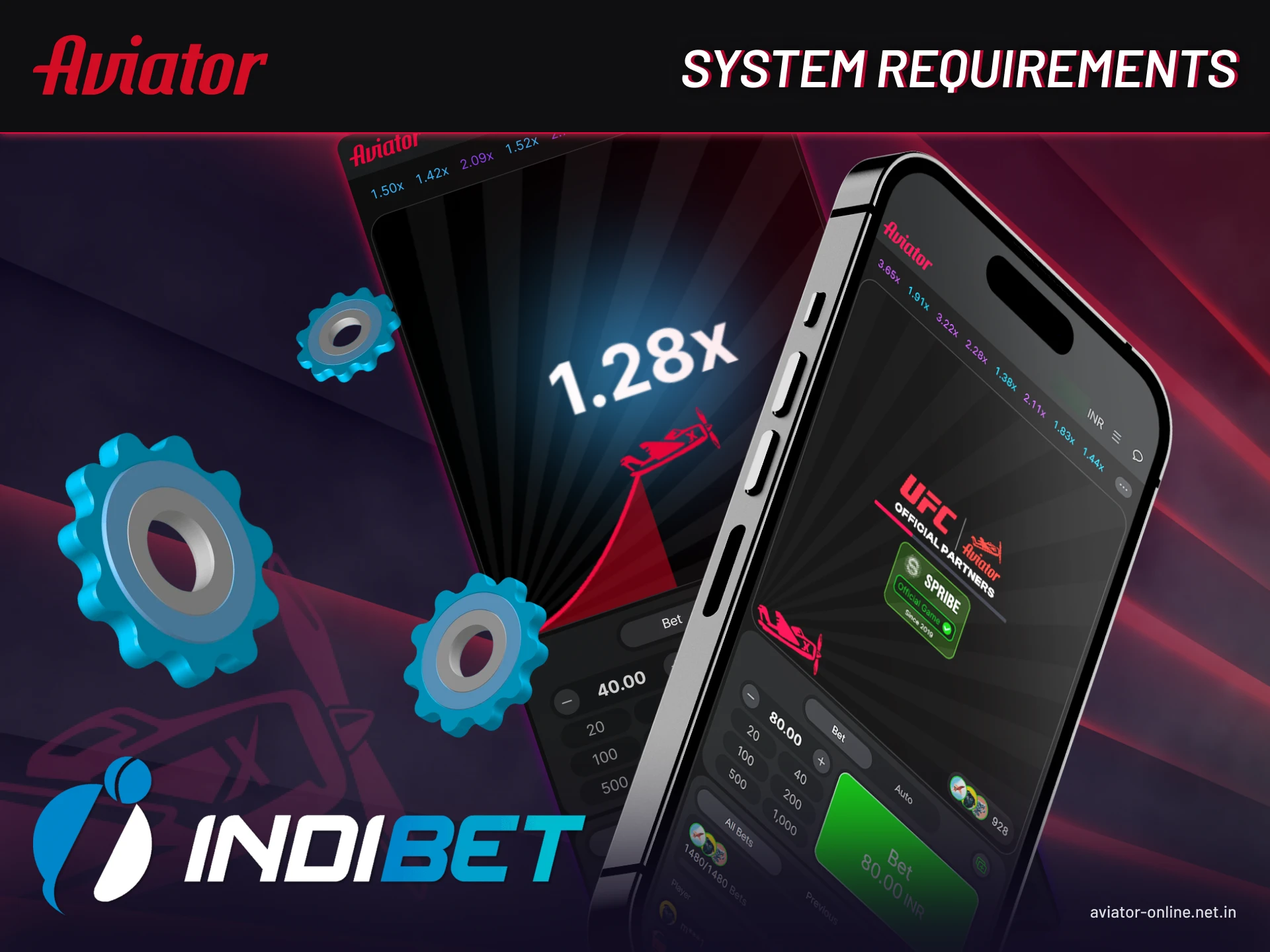 System requirements for Indibet Aviator app on Android and iOS devices.