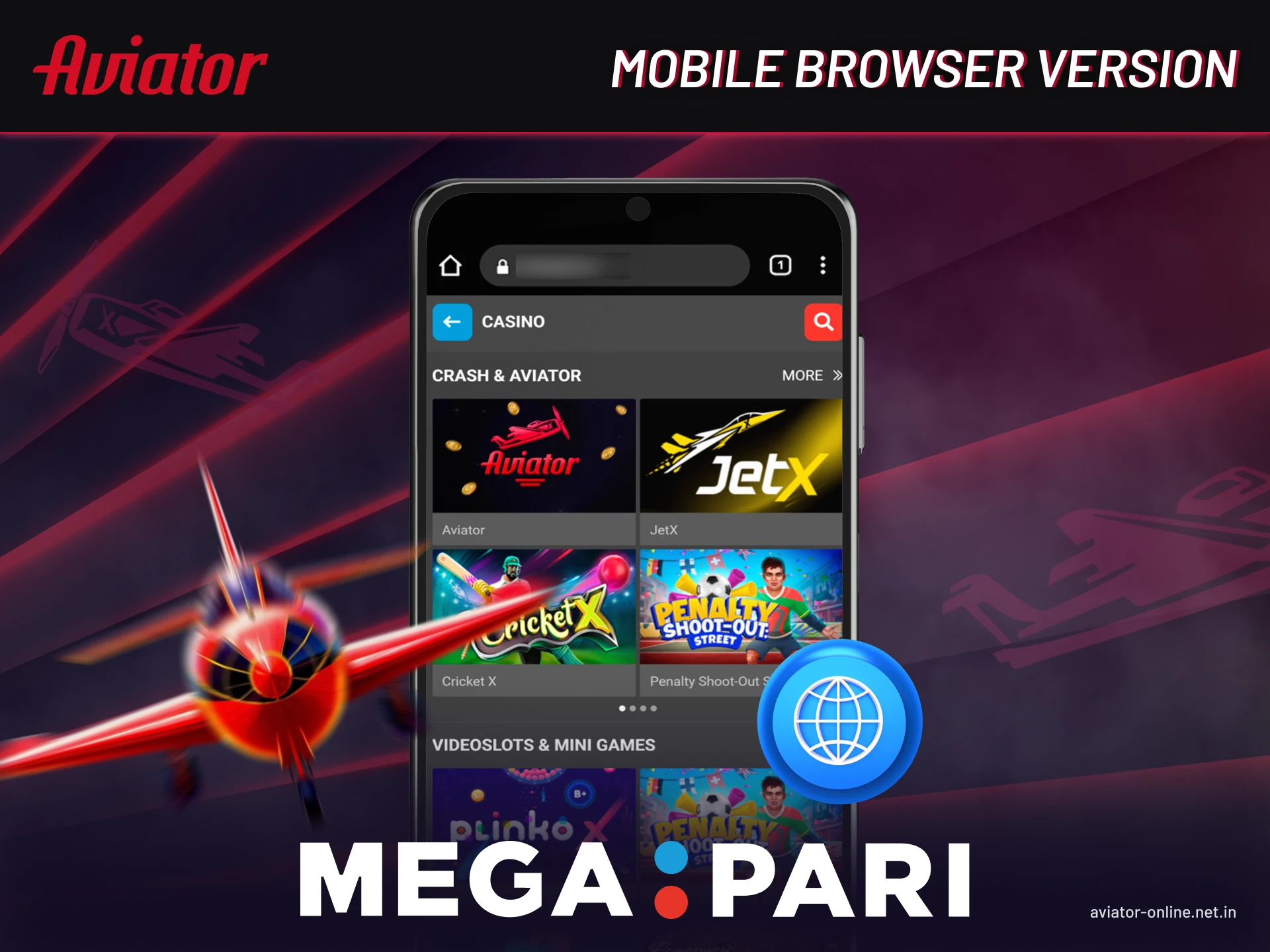 Play Megapari Aviator directly in mobile browser without app.