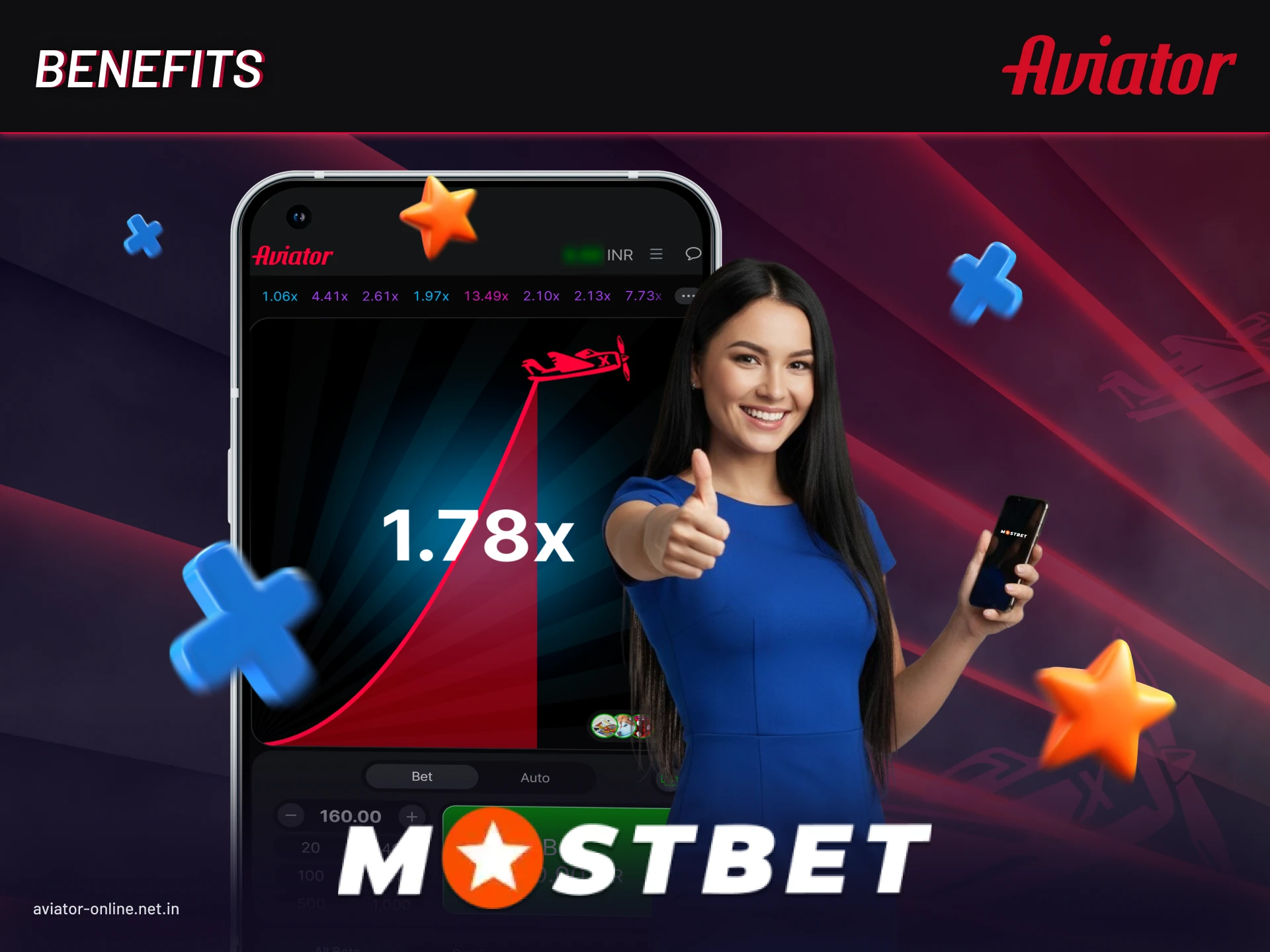 Key benefits of Mostbet mobile app including Aviator gameplay.