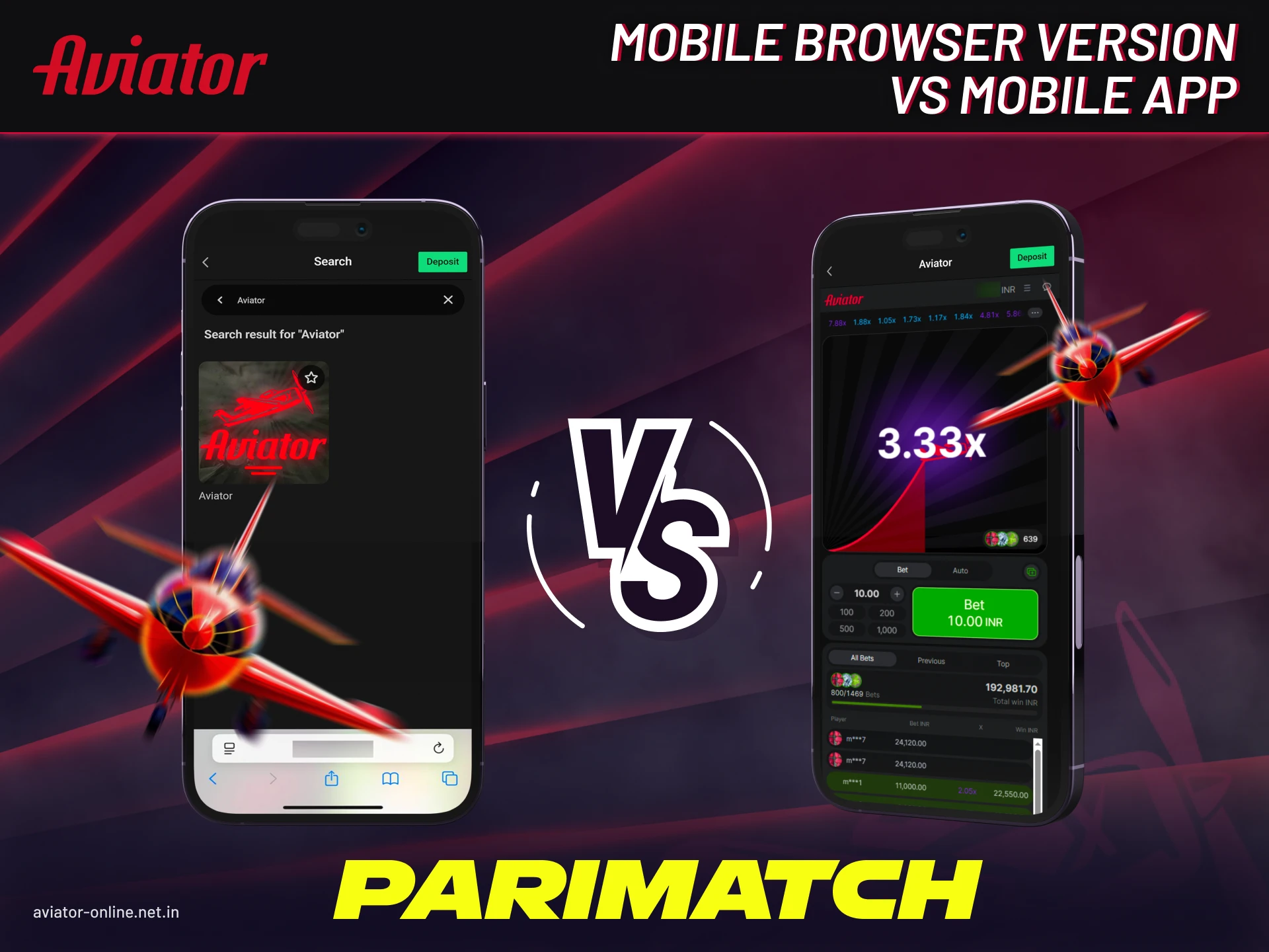 Parimatch Aviator app vs browser: features, performance, and usability on smartphones.