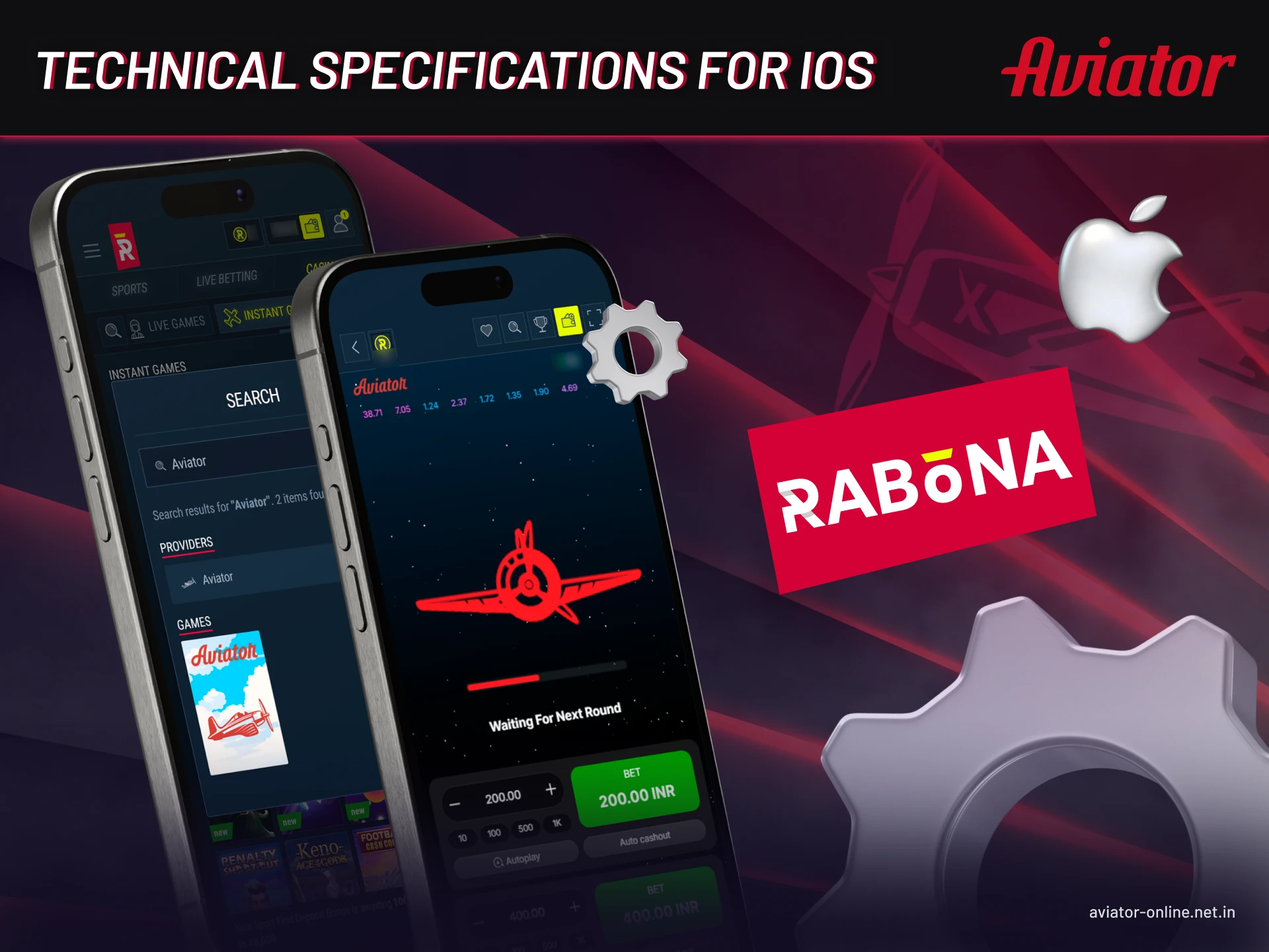 Minimum requirements for your iOS device to install the Rabona app.