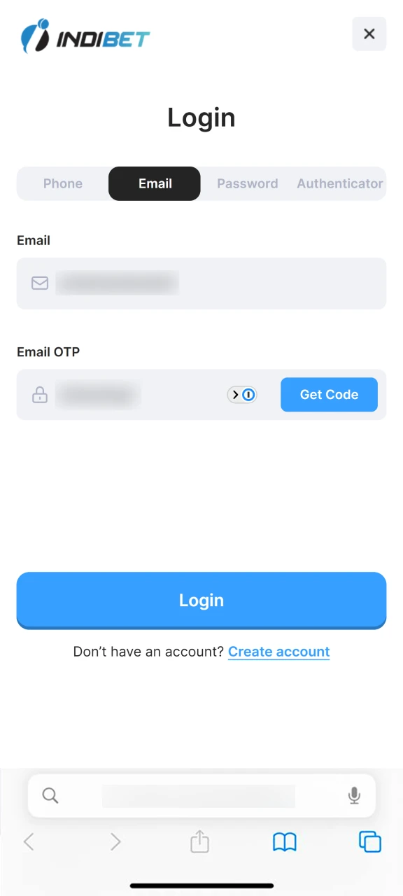 The next step is to log in to your account or register.